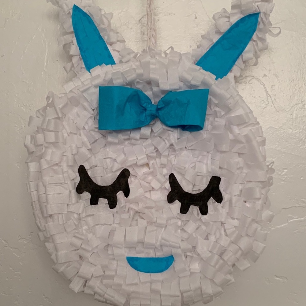 Blue Bow Unicorn Pinata